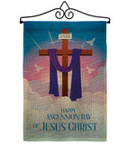 Happy Asgension - Faith Religious Inspirational Vertical Impressions Decorative Flags HG130429 Made In USA
