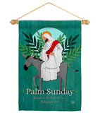 Rejoice Palm Sunday - Faith Religious Inspirational Vertical Impressions Decorative Flags HG190067 Made In USA