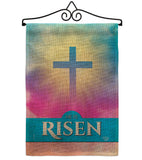 He Is Risen - Faith Religious Inspirational Vertical Impressions Decorative Flags HG190076 Made In USA