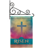 He Is Risen - Faith Religious Inspirational Vertical Impressions Decorative Flags HG190076 Made In USA