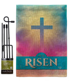 He Is Risen - Faith Religious Inspirational Vertical Impressions Decorative Flags HG190076 Made In USA