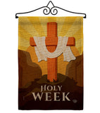 The Holy Week - Faith Religious Inspirational Vertical Impressions Decorative Flags HG190077 Made In USA