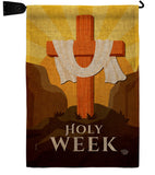 The Holy Week - Faith Religious Inspirational Vertical Impressions Decorative Flags HG190077 Made In USA