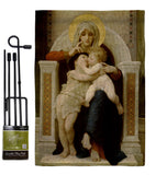 Madonna with Child And John the Baptist - Faith Religious Inspirational Vertical Impressions Decorative Flags HG190079 Made In USA