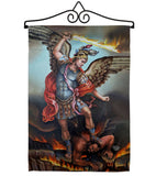 St. Michael Vanquishing Satan - Faith Religious Inspirational Vertical Impressions Decorative Flags HG190080 Made In USA