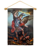 St. Michael Vanquishing Satan - Faith Religious Inspirational Vertical Impressions Decorative Flags HG190080 Made In USA