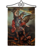 St. Michael Vanquishing Satan - Faith Religious Inspirational Vertical Impressions Decorative Flags HG190080 Made In USA