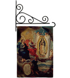 The Eternal Father Painting the Virgin of Guadalupe - Faith Religious Inspirational Vertical Impressions Decorative Flags HG190081 Made In USA