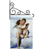 The First Kiss - Faith Religious Inspirational Vertical Impressions Decorative Flags HG190082 Made In USA