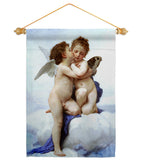 The First Kiss - Faith Religious Inspirational Vertical Impressions Decorative Flags HG190082 Made In USA