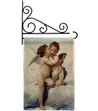 The First Kiss - Faith Religious Inspirational Vertical Impressions Decorative Flags HG190082 Made In USA