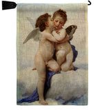 The First Kiss - Faith Religious Inspirational Vertical Impressions Decorative Flags HG190082 Made In USA