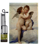 The First Kiss - Faith Religious Inspirational Vertical Impressions Decorative Flags HG190082 Made In USA