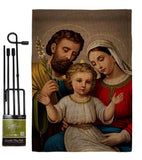 Holy Family - Faith Religious Inspirational Vertical Impressions Decorative Flags HG190085 Made In USA