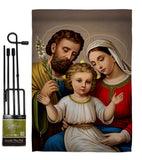 Holy Family - Faith Religious Inspirational Vertical Impressions Decorative Flags HG190085 Made In USA