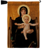 Virgin and Child - Faith Religious Inspirational Vertical Impressions Decorative Flags HG190086 Made In USA