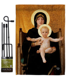Virgin and Child - Faith Religious Inspirational Vertical Impressions Decorative Flags HG190086 Made In USA
