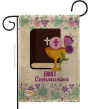 First Communion - Faith & Religious Inspirational Vertical Impressions Decorative Flags HG103062 Made In USA