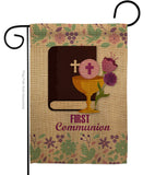 First Communion - Faith & Religious Inspirational Vertical Impressions Decorative Flags HG103062 Made In USA