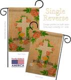 Floral Frist Communion - Faith & Religious Inspirational Vertical Impressions Decorative Flags HG103064 Made In USA
