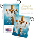 He is Risen - Faith & Religious Inspirational Vertical Impressions Decorative Flags HG103079 Made In USA