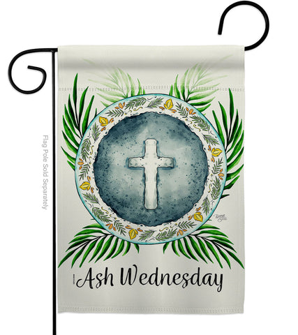 Holy Ash Wednesday - Faith & Religious Inspirational Vertical Impressions Decorative Flags HG103091 Made In USA