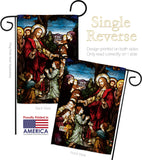 Jesus Blessing the Children - Faith & Religious Inspirational Vertical Impressions Decorative Flags HG192080 Made In USA