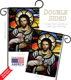 Jesus is the Good Shepherd - Faith & Religious Inspirational Vertical Impressions Decorative Flags HG192082 Made In USA