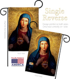 Sacred Heart of Mary - Faith & Religious Inspirational Vertical Impressions Decorative Flags HG192084 Made In USA