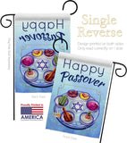 Happy Passover - Faith & Religious Inspirational Vertical Impressions Decorative Flags HG192318 Made In USA