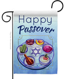 Happy Passover - Faith & Religious Inspirational Vertical Impressions Decorative Flags HG192318 Made In USA