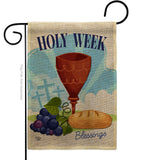 Holy Week - Faith & Religious Inspirational Vertical Impressions Decorative Flags HG192363 Made In USA