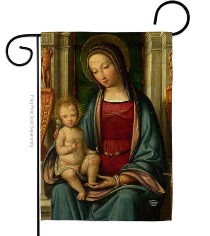 Mother Mary And Child - Faith & Religious Inspirational Vertical Impressions Decorative Flags HG192378 Made In USA