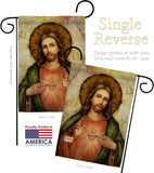 Sacred Heart of Jesus - Faith & Religious Inspirational Vertical Impressions Decorative Flags HG192380 Made In USA