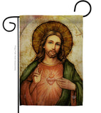 Sacred Heart of Jesus - Faith & Religious Inspirational Vertical Impressions Decorative Flags HG192380 Made In USA