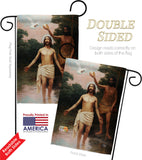 Bautismo de Jesús - Faith & Religious Inspirational Vertical Impressions Decorative Flags HG192381 Made In USA