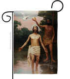 Bautismo de Jesús - Faith & Religious Inspirational Vertical Impressions Decorative Flags HG192381 Made In USA