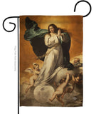Immaculate Conception With Angels - Faith & Religious Inspirational Vertical Impressions Decorative Flags HG192382 Made In USA