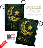 Bright Eid Mubarak - Faith & Religious Inspirational Vertical Impressions Decorative Flags HG192403 Made In USA