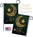 Bright Eid Mubarak - Faith & Religious Inspirational Vertical Impressions Decorative Flags HG192403 Made In USA