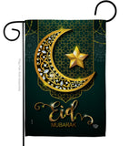 Bright Eid Mubarak - Faith & Religious Inspirational Vertical Impressions Decorative Flags HG192403 Made In USA