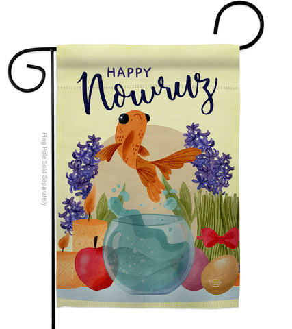 Happy Nowruz - Faith & Religious Inspirational Vertical Impressions Decorative Flags HG192442 Made In USA