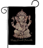 Ganesh Chaturthi - Faith & Religious Inspirational Vertical Impressions Decorative Flags HG192454 Made In USA