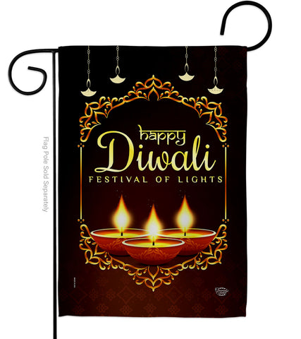 Celerate Diwali - Faith & Religious Inspirational Vertical Impressions Decorative Flags HG192473 Made In USA