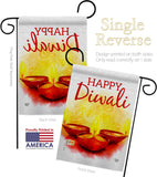 Diwali Greeting - Faith & Religious Inspirational Vertical Impressions Decorative Flags HG192475 Made In USA
