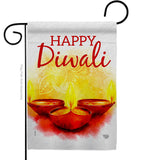 Diwali Greeting - Faith & Religious Inspirational Vertical Impressions Decorative Flags HG192475 Made In USA