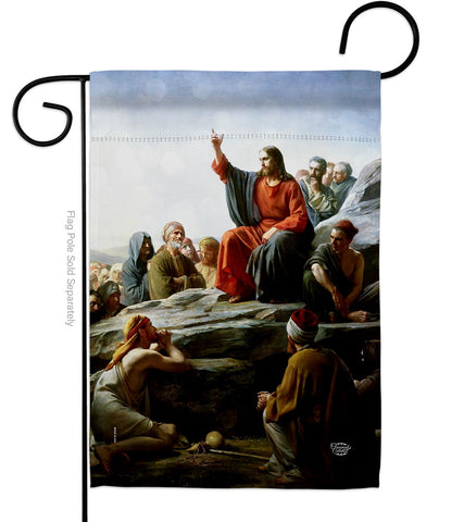 The Sermon on the Mount - Faith & Religious Inspirational Vertical Impressions Decorative Flags HG192548 Made In USA