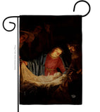 Adoration of the Shepherds - Faith & Religious Inspirational Vertical Impressions Decorative Flags HG192550 Made In USA