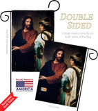 Christ And The Rich Young Ruler - Faith & Religious Inspirational Vertical Impressions Decorative Flags HG192553 Made In USA