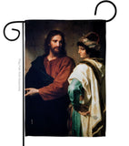 Christ And The Rich Young Ruler - Faith & Religious Inspirational Vertical Impressions Decorative Flags HG192553 Made In USA